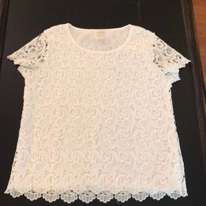 Women’s Chico’s size 1 white lace top